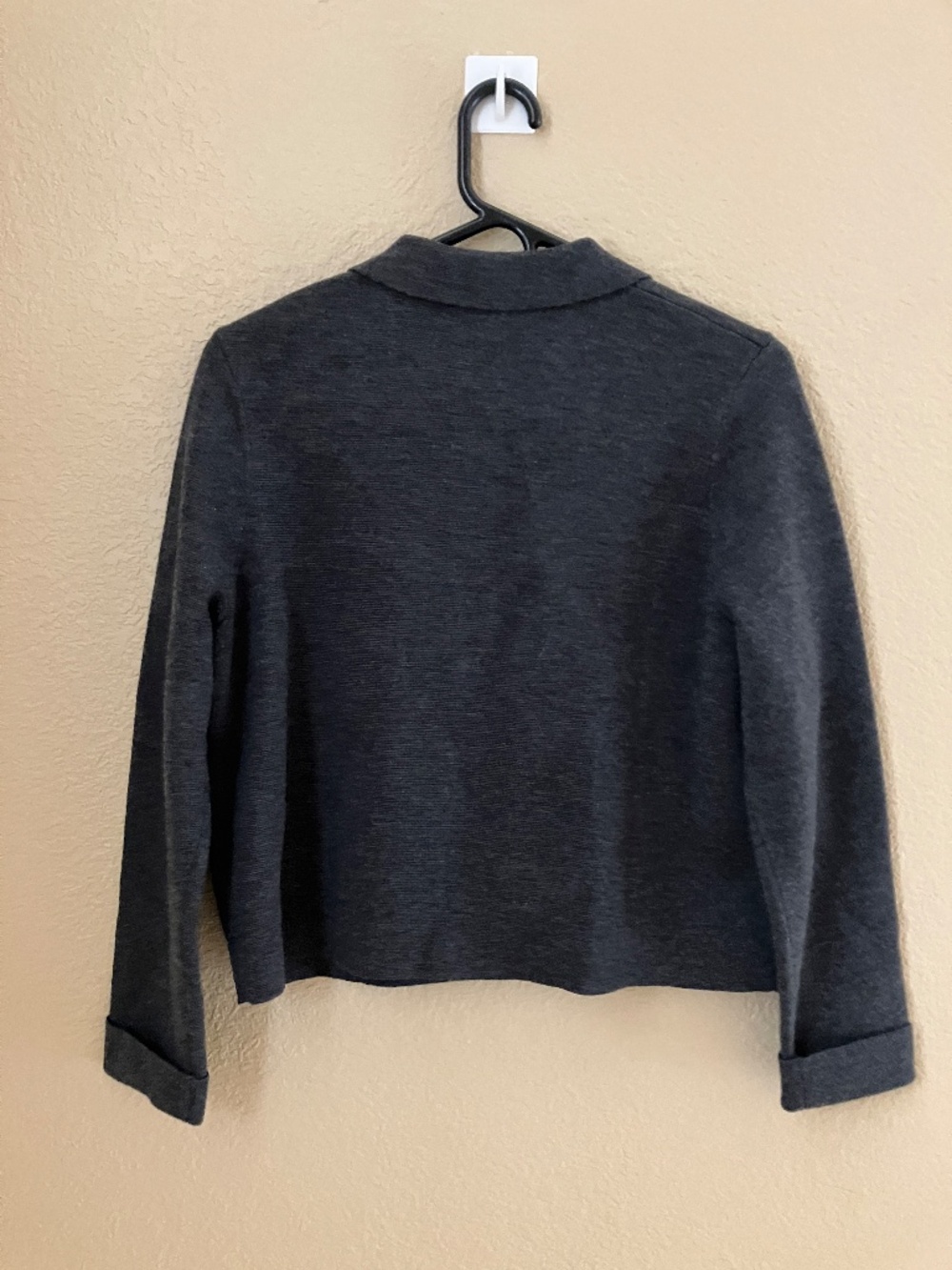 La Maille Sezane Betty Cardigan Sweater in Gray Merino Wool Women's Size Small - Picture 3 of 7